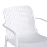 Teragi stackable armchair pp with UV protection white 59x57x82cm - Image 6