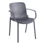 Teragi stackable armchair pp with UV protection anthracite 59x57x82cm