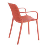 Teragi stackable armchair pp with UV protection terracotta 59x57x82cm - Image 2