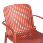 Teragi stackable armchair pp with UV protection terracotta 59x57x82cm - Image 6
