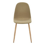 Dining chair Bella beige fabric and natural color metal leg 43.5x52x89cm - Image 3