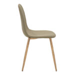Dining chair Bella beige fabric and natural color metal leg 43.5x52x89cm - Image 4