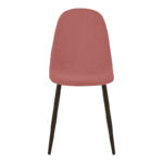 Dining chair Bella rotten apple velvet and black color metal leg 43.5x52x89cm - Image 4