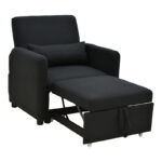 Armchair-bed Flexa fabric black 85x92x84cm - Image 3