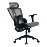 ErgoFlow office chair black-gray 73x64x112-135cm - Image 3