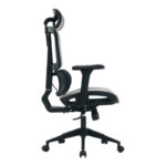 ErgoFlow office chair black-gray 73x64x112-135cm - Image 4