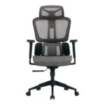 ErgoFlow office chair black-gray 73x64x112-135cm - Image 5