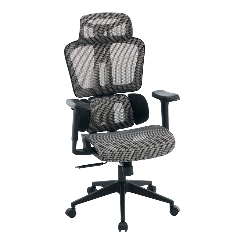 275-000024 ErgoFlow office chair black-gray 73x64x112-135cm - Image 1