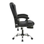 Director's office chair with footrest and massage mechanism Volter pu black 62x70x110cm - Image 4