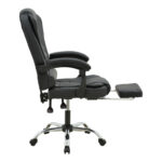 Director's office chair with footrest and massage mechanism Volter pu black 62x70x110cm - Image 5