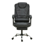 Director's office chair with footrest and massage mechanism Volter pu black 62x70x110cm - Image 6