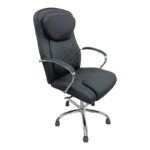 Director's office chair Quilted pu black 62x70x116cm