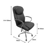 Director's office chair Quilted pu black 62x70x116cm - Image 5