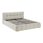 Bed Jeby cream fabric with storage space 160x200cm - Image 4