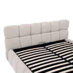 Bed Jeby cream fabric with storage space 160x200cm - Image 6