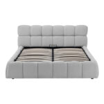 Bed Jeby grey fabric with storage space 160x200cm - Image 5