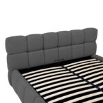 Bed Jeby dark grey fabric with storage space 160x200cm - Image 6