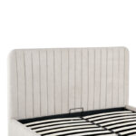 Double bed Zilin beige fabric With storage space 160x200cm - Image 6