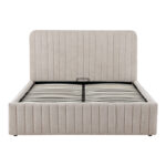 Double bed Zilin beige bouble fabric With storage space 160x200cm - Image 5