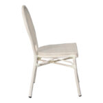 Stackable chair Nacia aluminum-textilene white 45x59x85cm - Image 3
