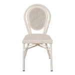 Stackable chair Nacia aluminum-textilene white 45x59x85cm - Image 4