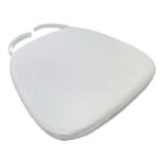 Tiffany I waterprouf cushion fabric in white shade 39.5x38x2.5cm