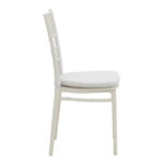 Tiffany I chair with cushion pp in white color 39.5x46.5x87cm - Image 3