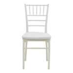 Tiffany I chair with cushion pp in white color 39.5x46.5x87cm - Image 4