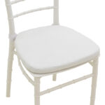 Tiffany I chair with cushion pp in white color 39.5x46.5x87cm - Image 6