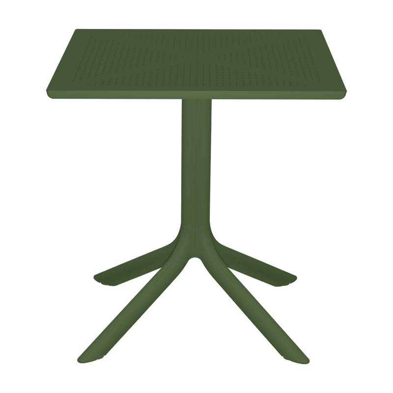 326-000058 Groovy table pp perforated dark green 60x60x76cm - Image 1
