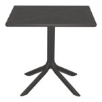 Groovy  perforated pp table anthracite 80x80x74cm