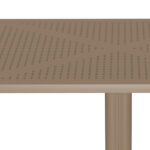 Groovy perforated pp table cappuccino 80x80x74cm - Image 2