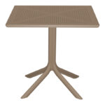 Groovy perforated pp table cappuccino 80x80x74cm