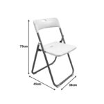 Folding chair Edison white 38x49x73cm - Image 6