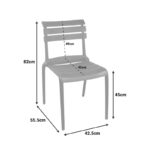 Stackable chair Almea pp cappuccino 42.5x55.5x82cm - Image 6