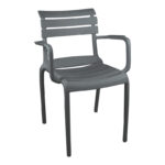 Stackable armchair Almea pp anthracite 58x56x82cm