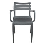 Stackable armchair Almea pp anthracite 58x56x82cm - Image 4