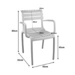 Stackable armchair Almea pp cappuccino 58x56x82cm - Image 5