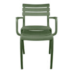 Stackable armchair Almea pp olive green 58x56x82cm - Image 4