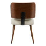 Chair Ubane beige teddy fabric-walnut metal legs 53x62.5x85cm - Image 5