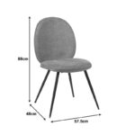 Chair Nerezy wood in natural color with beige-brown fabric 57.5x48x88cm - Image 6