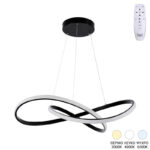 Ceiling lamp Artisun led metal in black shade D56x100cm