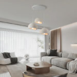 Bertow metal-ps ceiling light in white shade D40x100cm - Image 2