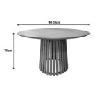 Kenda I mindi wood table in natural shade D120x75cm - Image 6