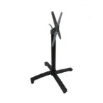 Levo metal foldable table base in black shade 69x69x73cm - Image 5