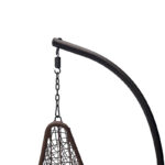 Nest swing with Soleil base brown metal- brown pe rattan with beige cushion 120x95x195cm - Image 2