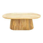 Aithra coffee table, solid mango wood in natural shade, 120x60x42cm - Слика 3