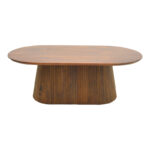 Aithra coffee table, solid mango wood walnut 120x60x42cm - Image 3