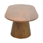Aithra coffee table, solid mango wood walnut 120x60x42cm - Image 4