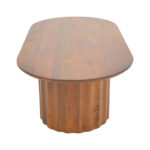 Coffee table Flute solid mango wood walnut 130x65x40cm - Слика 5